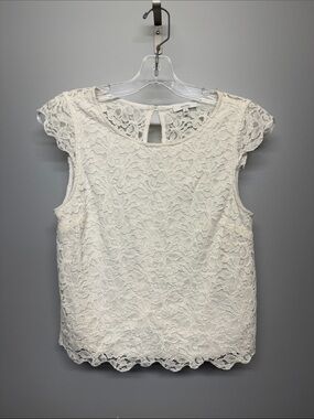 Talula Ivory Lace Soft Sleeveless Shirt